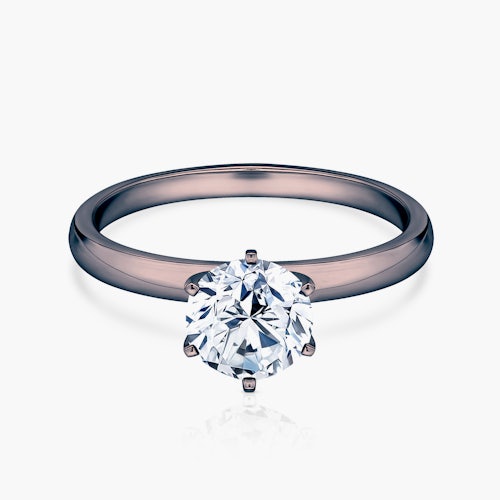 Pierścionek zaręczynowy SAVICKI: czarne złoto, diament